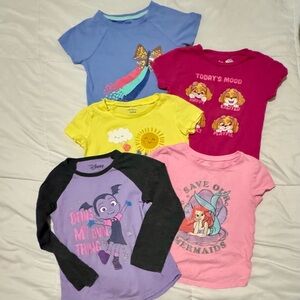 Toddler Girls 4T Graphic Tee Bundle/Lot